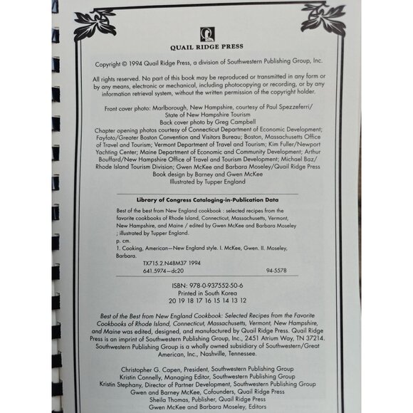 Best Of The Best From New England Vintage Cookbook Local Ethnic Recipes - Picture 4 of 8